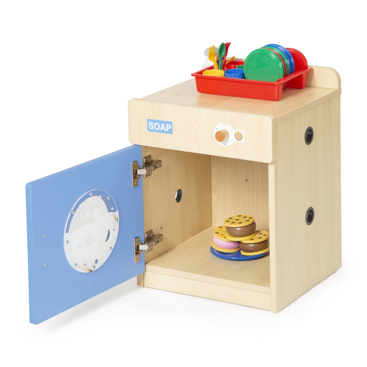 Wisdom - Speelkeuken indoor: wasmachine stimuleert creativiteit en coöperatief spel. Maak leren leuk en spannend.