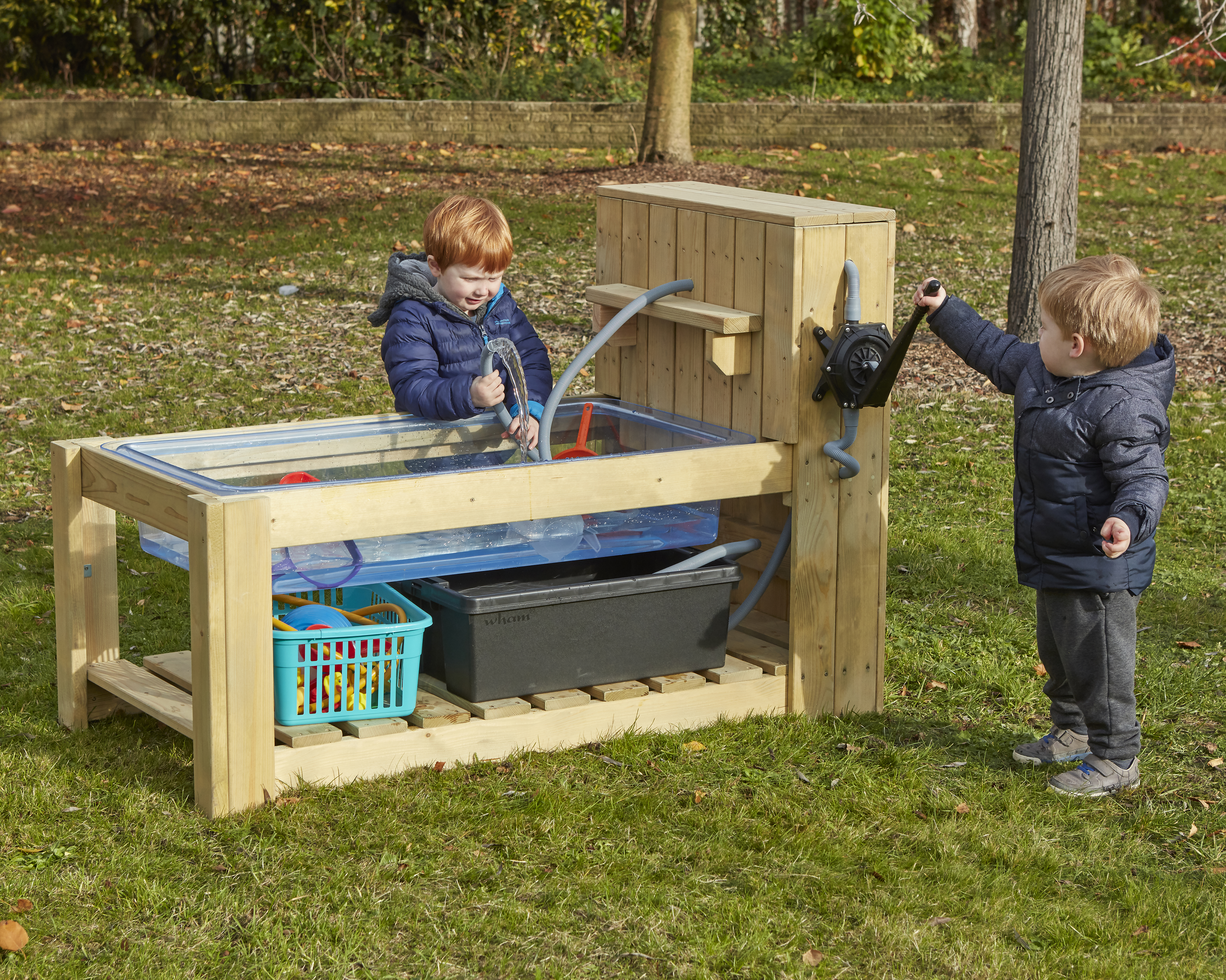 Jeu d'eau station de pompage double